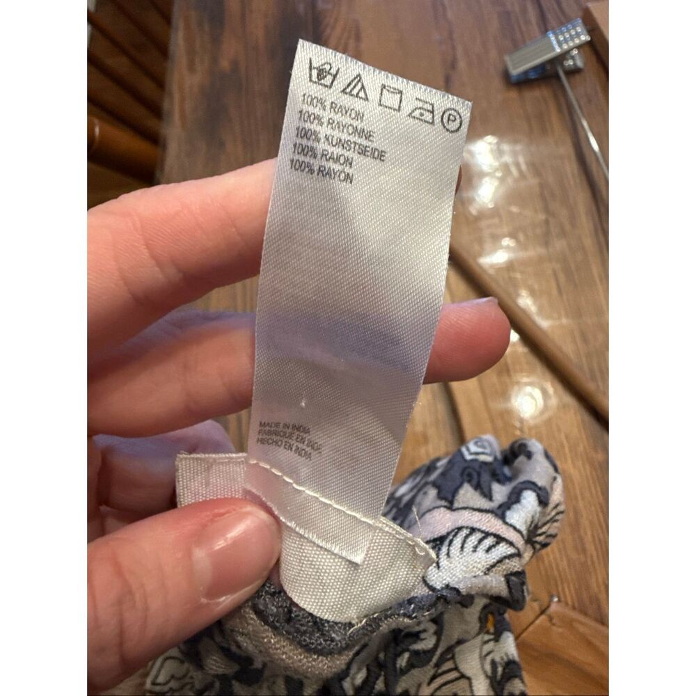 Free People Beige Black Flowing Silhouette Lightweight Floral Kimono One Size - Picture 4 of 4